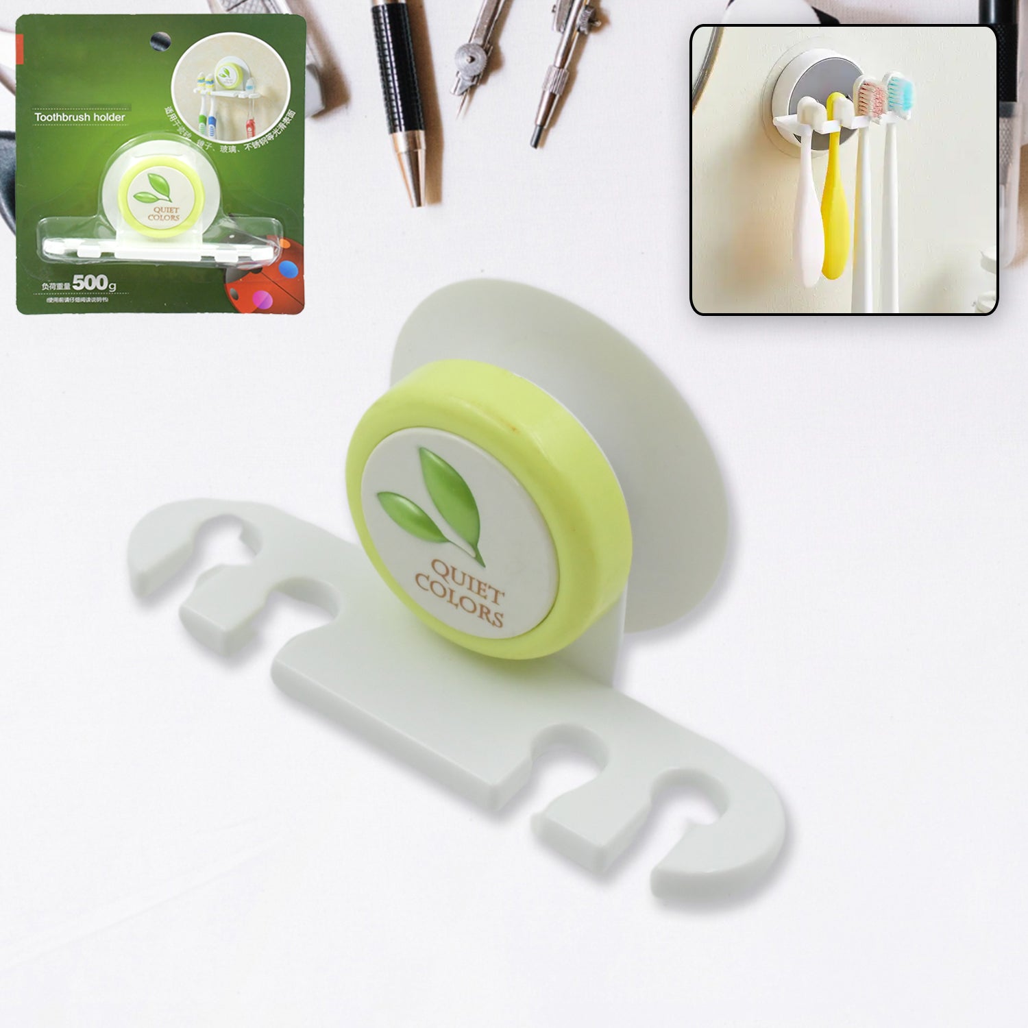 7809 Plastic Tooth Brush, Toothbrush Holder Toothbrush Wall Stand Toothbrush Storage Wall Toothbrush Holder for Bathroom Toothbrush Organizer 4 slot toothbrush holder (1 Pc) 7809 Plastic Tooth Brush, Toothbrush Holder Toothbrush Wall Stand Toothbrush Storage Wall Toothbrush Holder for Bathroom Toothbrush Organizer 4 slot toothbrush holder (1 Pc)